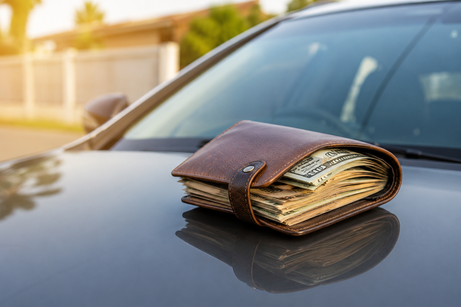 wallet with cash